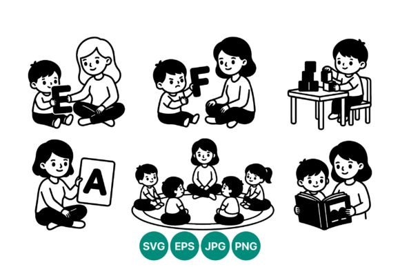 Children Learning Letters with Teacher: A Designer’s Perspective