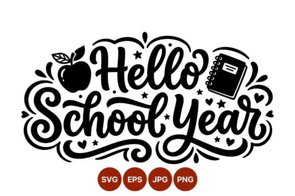 Hello School Year Script Lettering: A Versatile Design Asset for Creative Projects