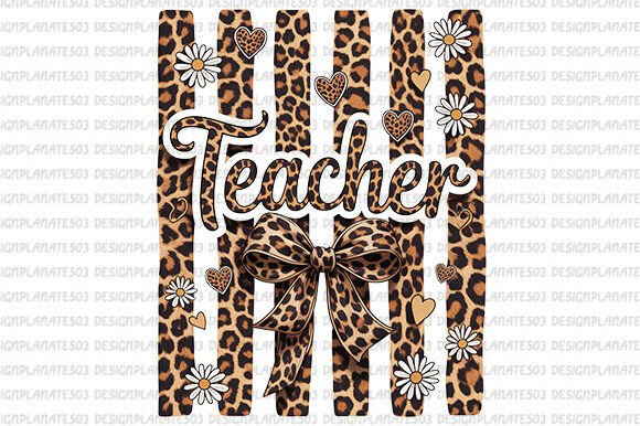 Leopard Teacher Png, Striped Teacher Png Graphics