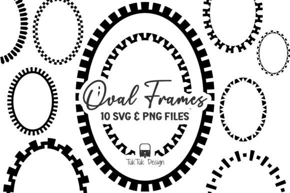Oval Frame Decorative Borders SVG PNG
