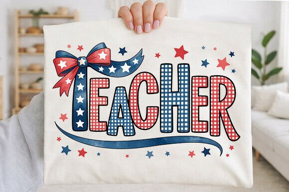 Patriotic 4th of July Teacher Png Graphics