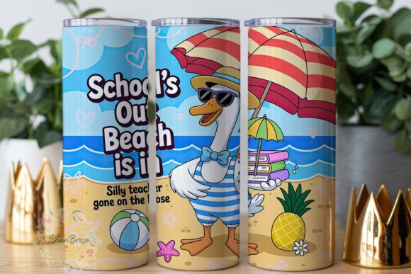 School's Out Beach Tumbler Wrap