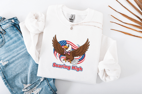 Soaring High SVG - Patriotic Eagle