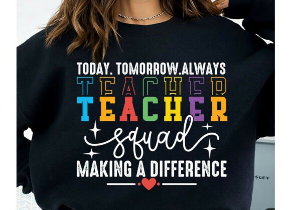 Teacher Squad PNG Colorful Teacher Team